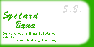 szilard bana business card